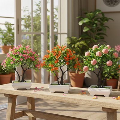trois Plante artificielle dehors