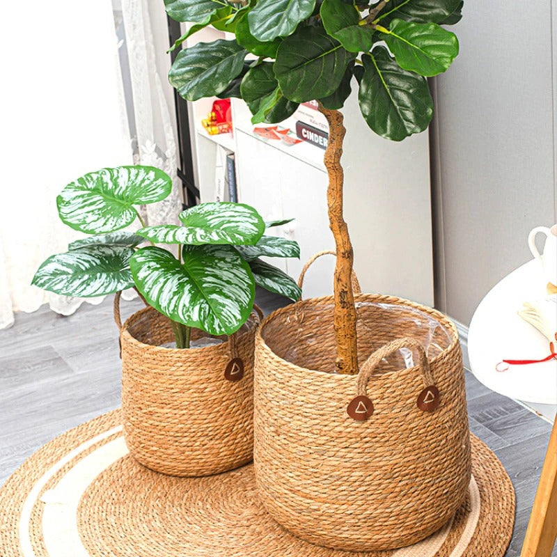 Cache Pot de fleurs en rotin pour  toute sorte de plante
