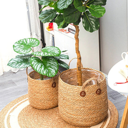 Cache Pot de fleurs en rotin pour  toute sorte de plante