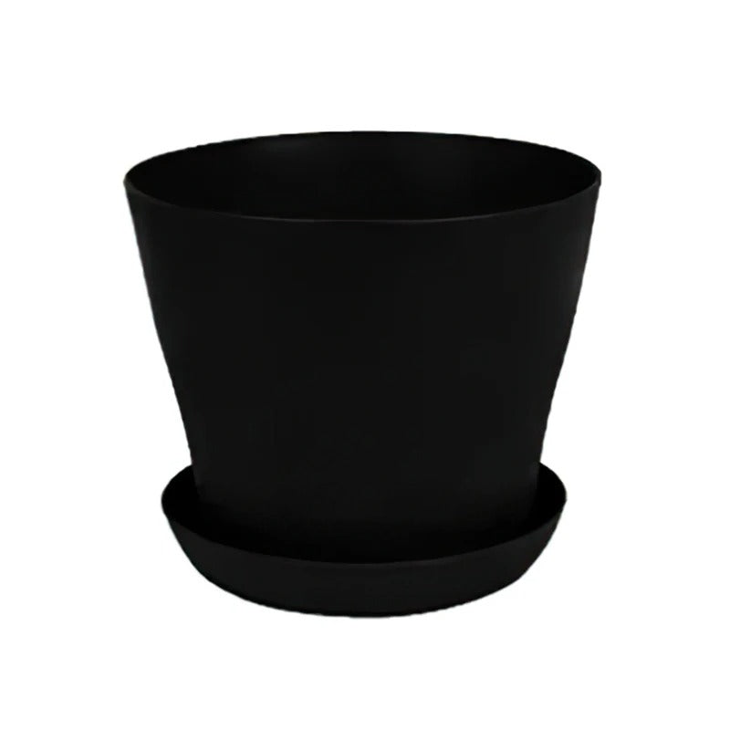 Pot de fleur couleur de bonbon noir