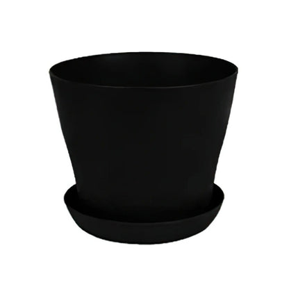 Pot de fleur couleur de bonbon noir