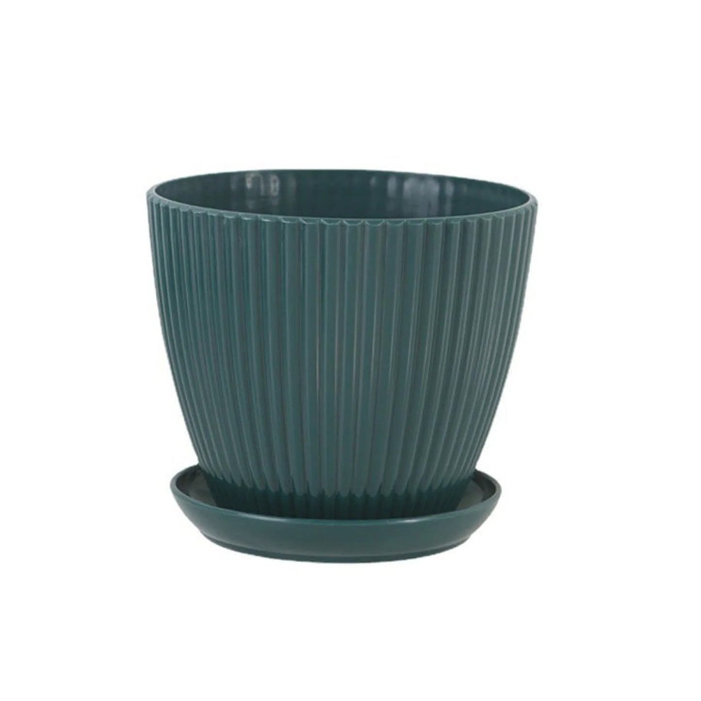 Pot de fleurs rond vert