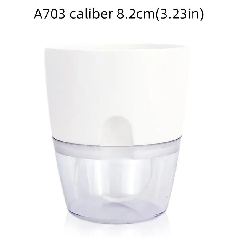 Pots de Plantes Plastique Auto Arrosant A blanc