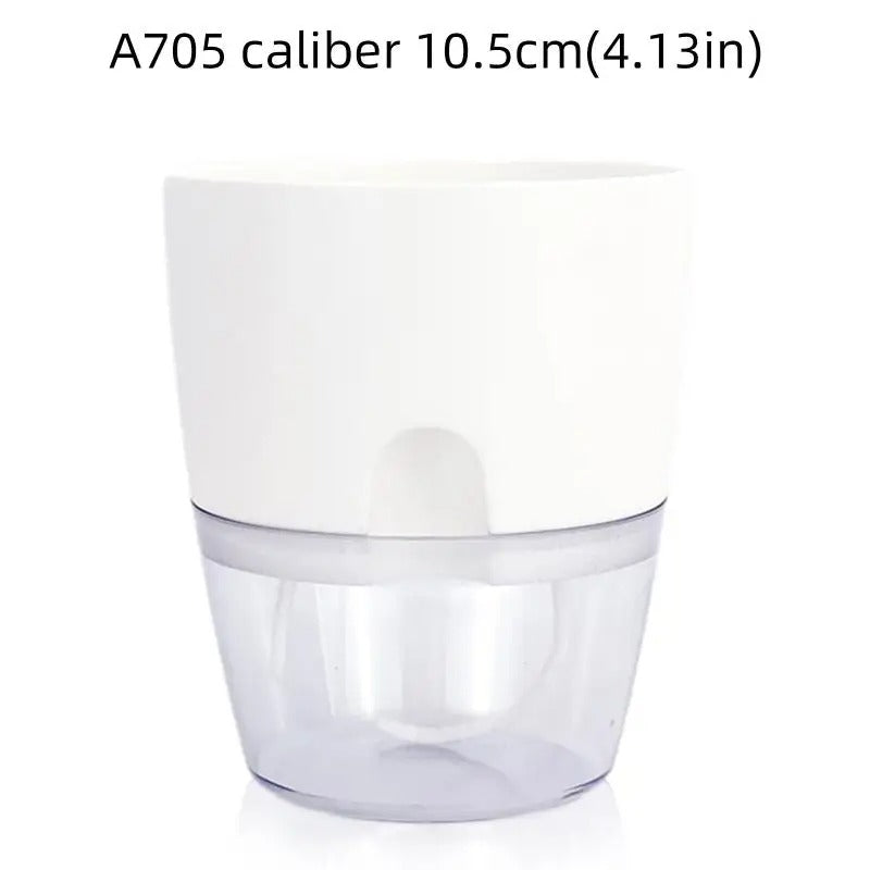 Pots de Plantes Plastique Auto Arrosant B blanc