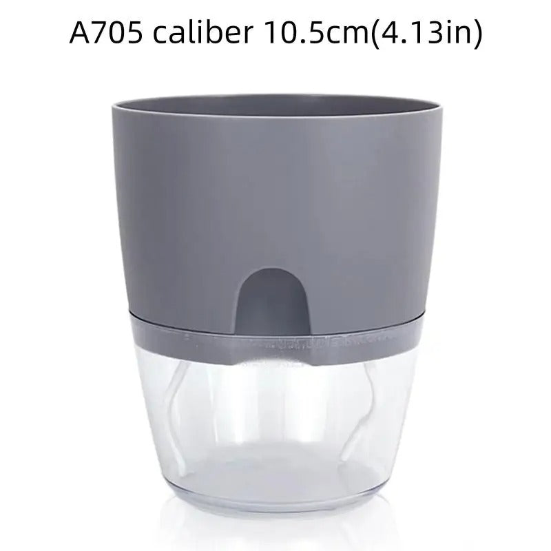 Pots de Plantes Plastique Auto Arrosant BB gris
