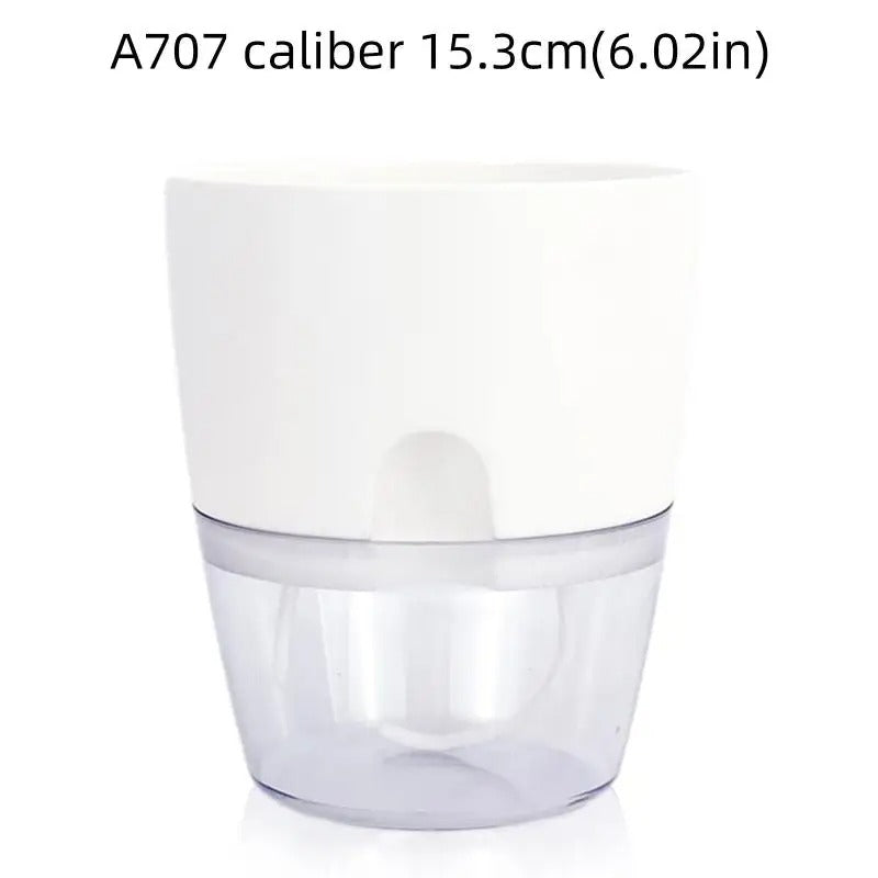 Pots de Plantes Plastique Auto Arrosant C blanc