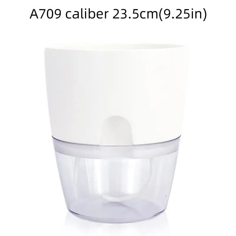 Pots de Plantes Plastique Auto Arrosant D blanc