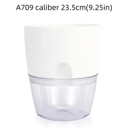 Pots de Plantes Plastique Auto Arrosant D blanc