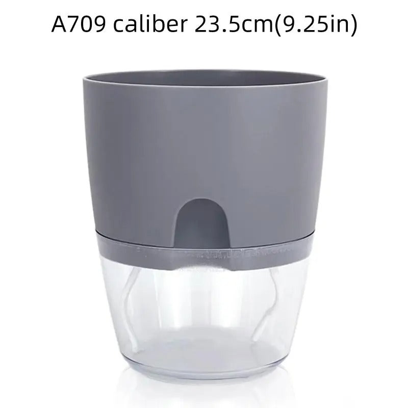 Pots de Plantes Plastique Auto Arrosant DD gris
