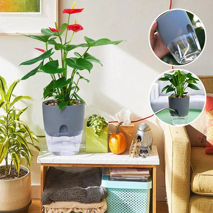 Pots de Plantes Plastique Auto Arrosant facile rempiler