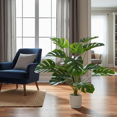 Plante artificielle dans la maison