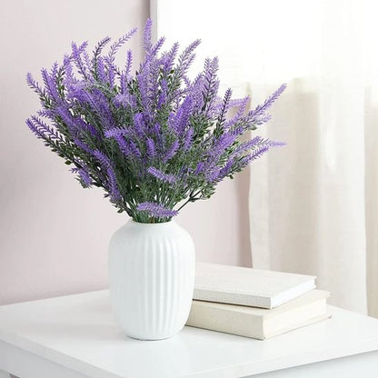 Plante artificielle exterieur lavande dans pot décorer un coin de la maison