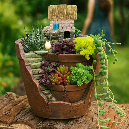 pot de fleur dans le jardin