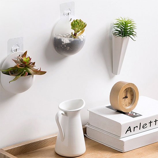 Pot de fleur interieur  suspendu au mur, du salon