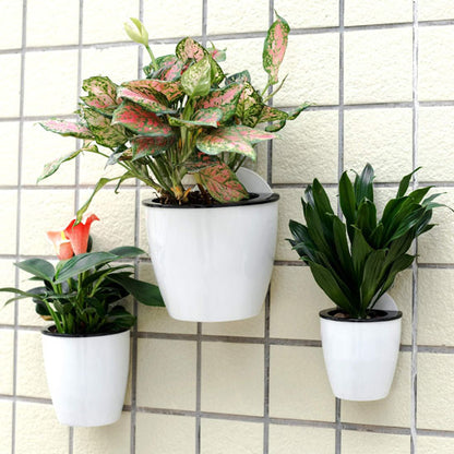pot de fleur mural fixer sur le mur en cramique
