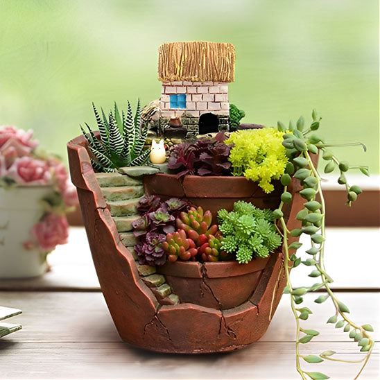 pot de fleur sur la table