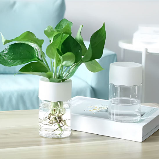 pot fleur sur table