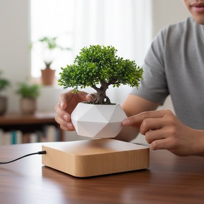 Pots de fleurs avec une arbre plante