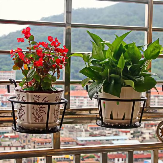 Support plante accroche sur une fenêtre