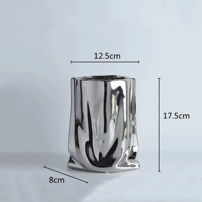vase fleur argent S