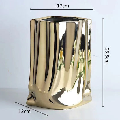 vase fleur d'or L